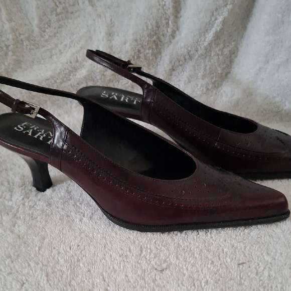 Franco Sarto Shoes - FRANCO SARTO Maroon Slingback Heels